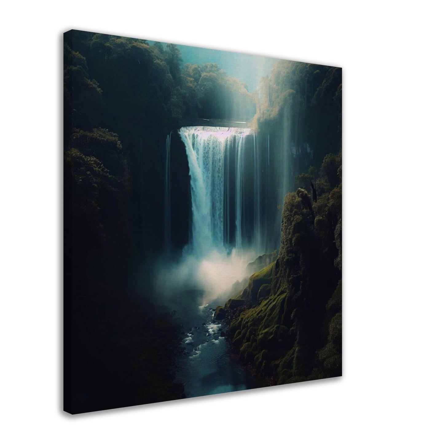 Enchanting Forest Waterfall Wall Art