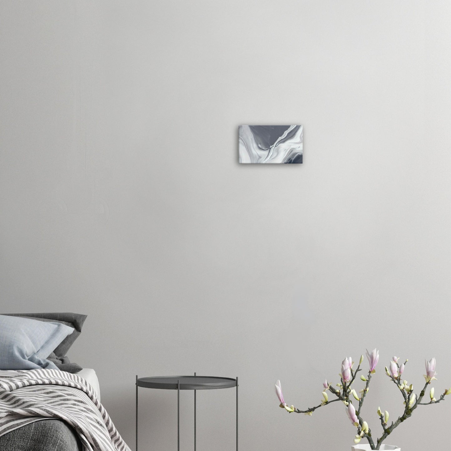 Abstract Grey & White Marble Wall Art