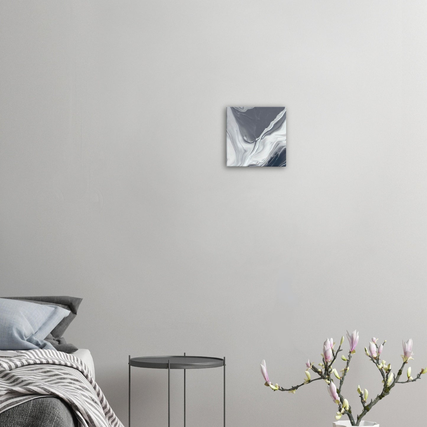 Abstract Grey & White Marble Wall Art