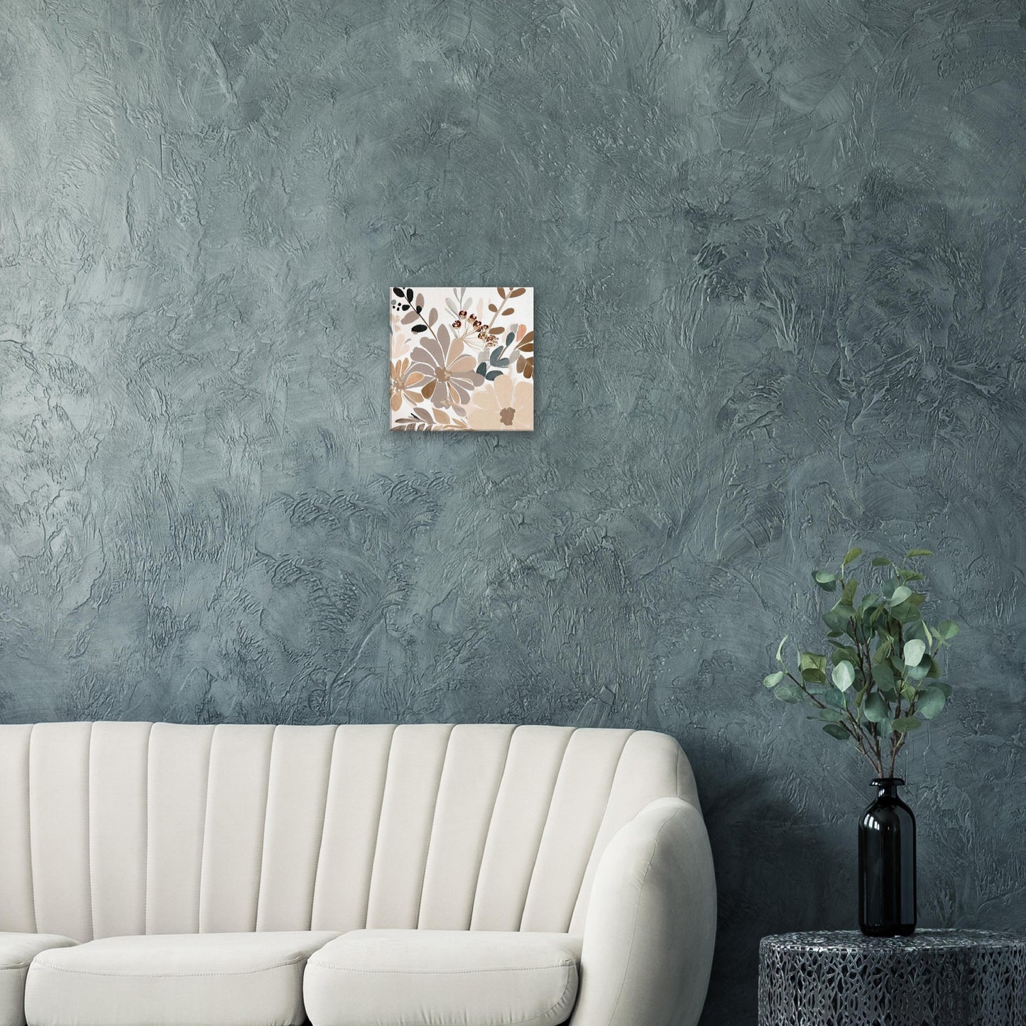 Boho Rustic Neutral Floral Wall Art