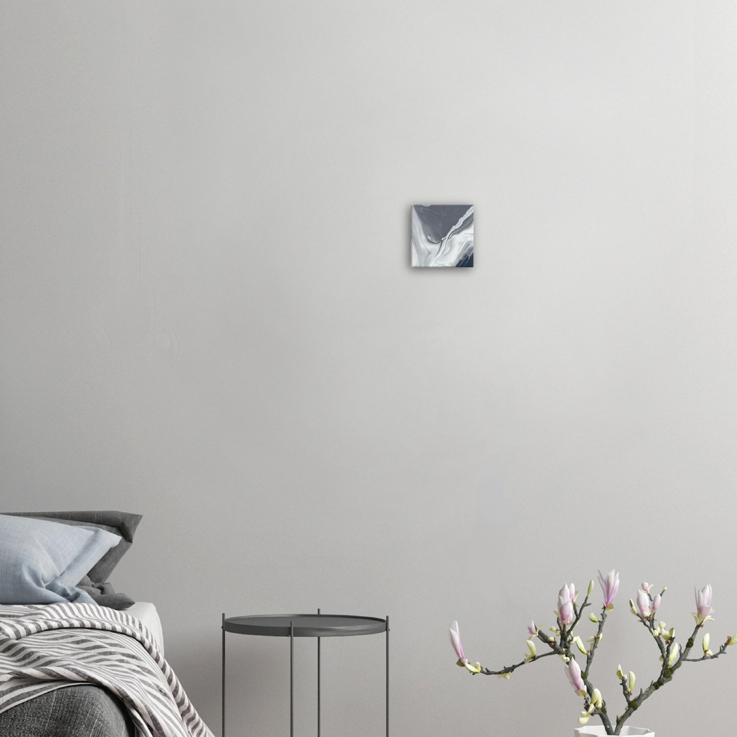 Abstract Grey & White Marble Wall Art