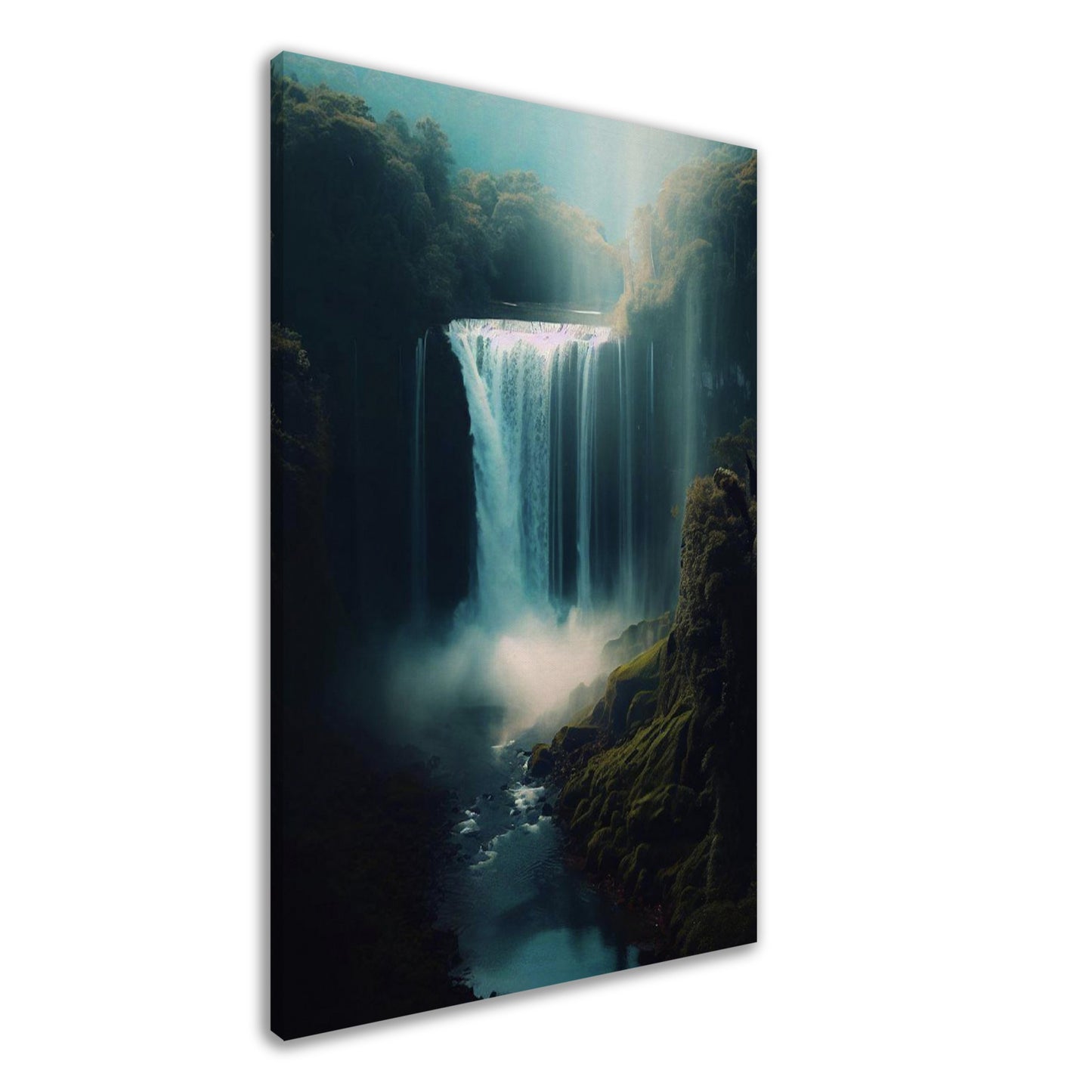 Enchanting Forest Waterfall Wall Art