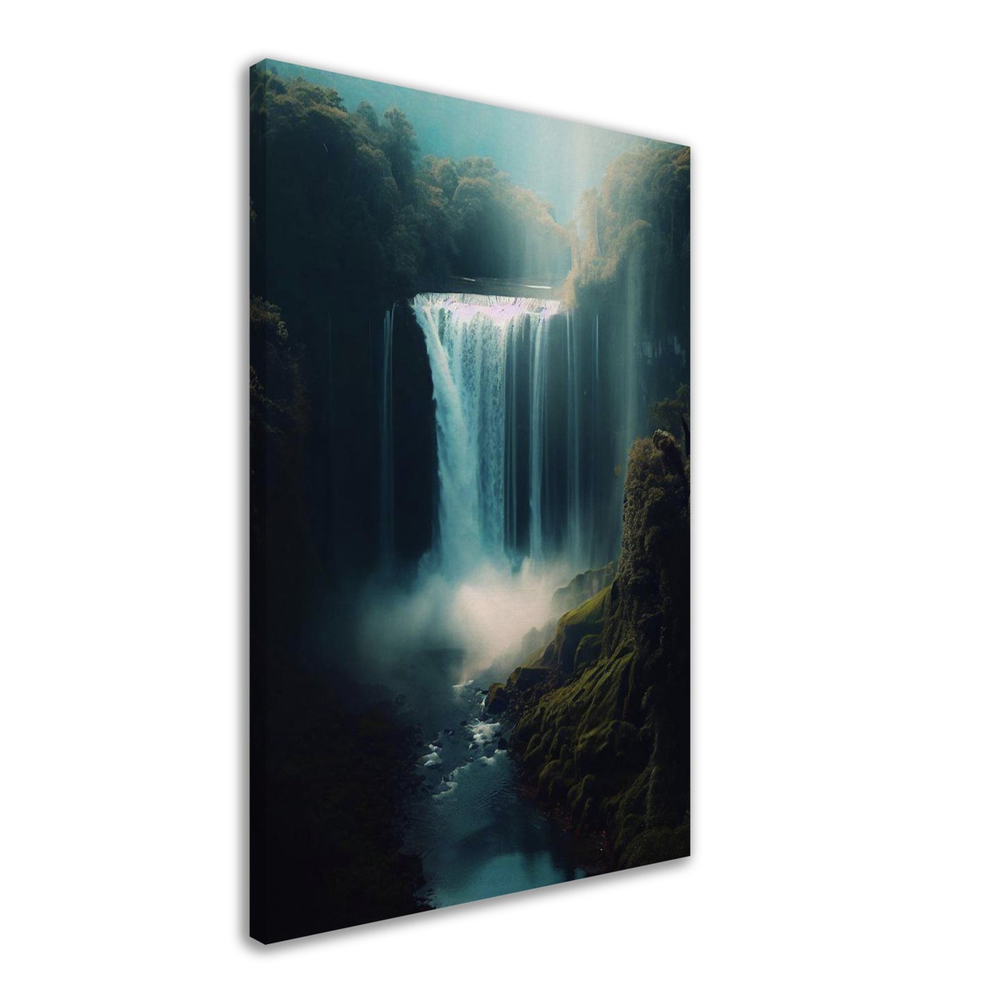 Enchanting Forest Waterfall Wall Art