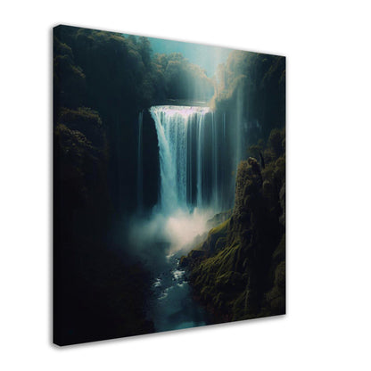 Enchanting Forest Waterfall Wall Art