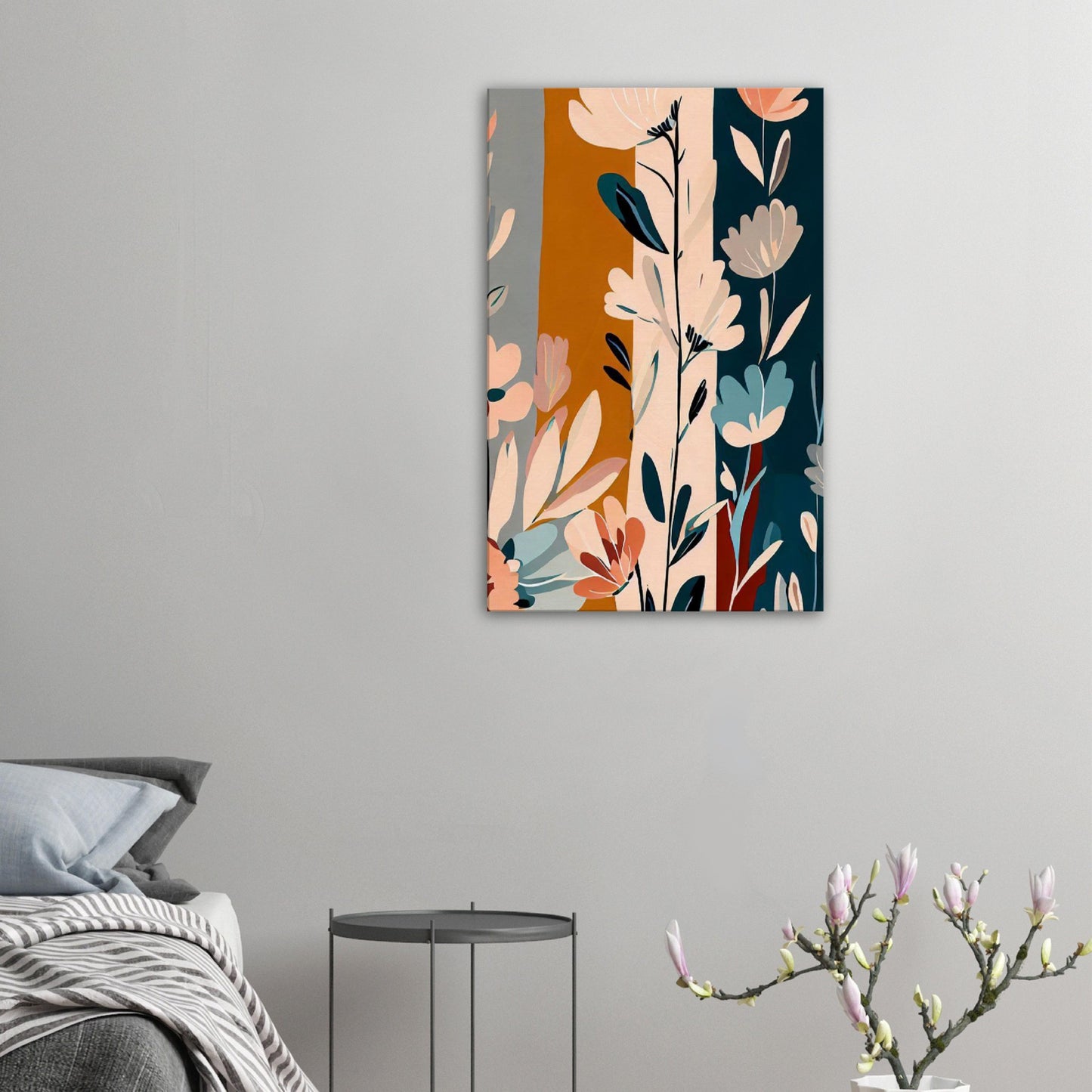 Boho Blue Blossom Wall Art
