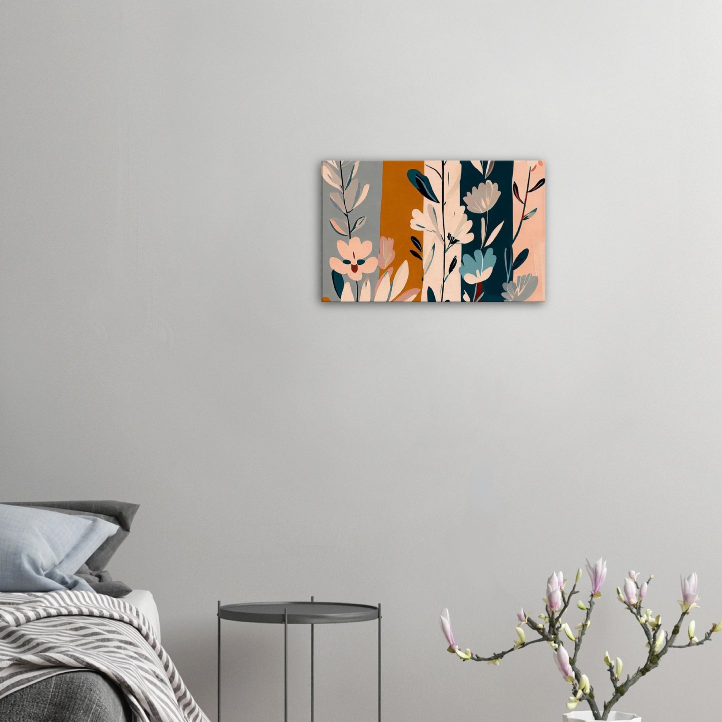 Boho Blue Blossom Wall Art