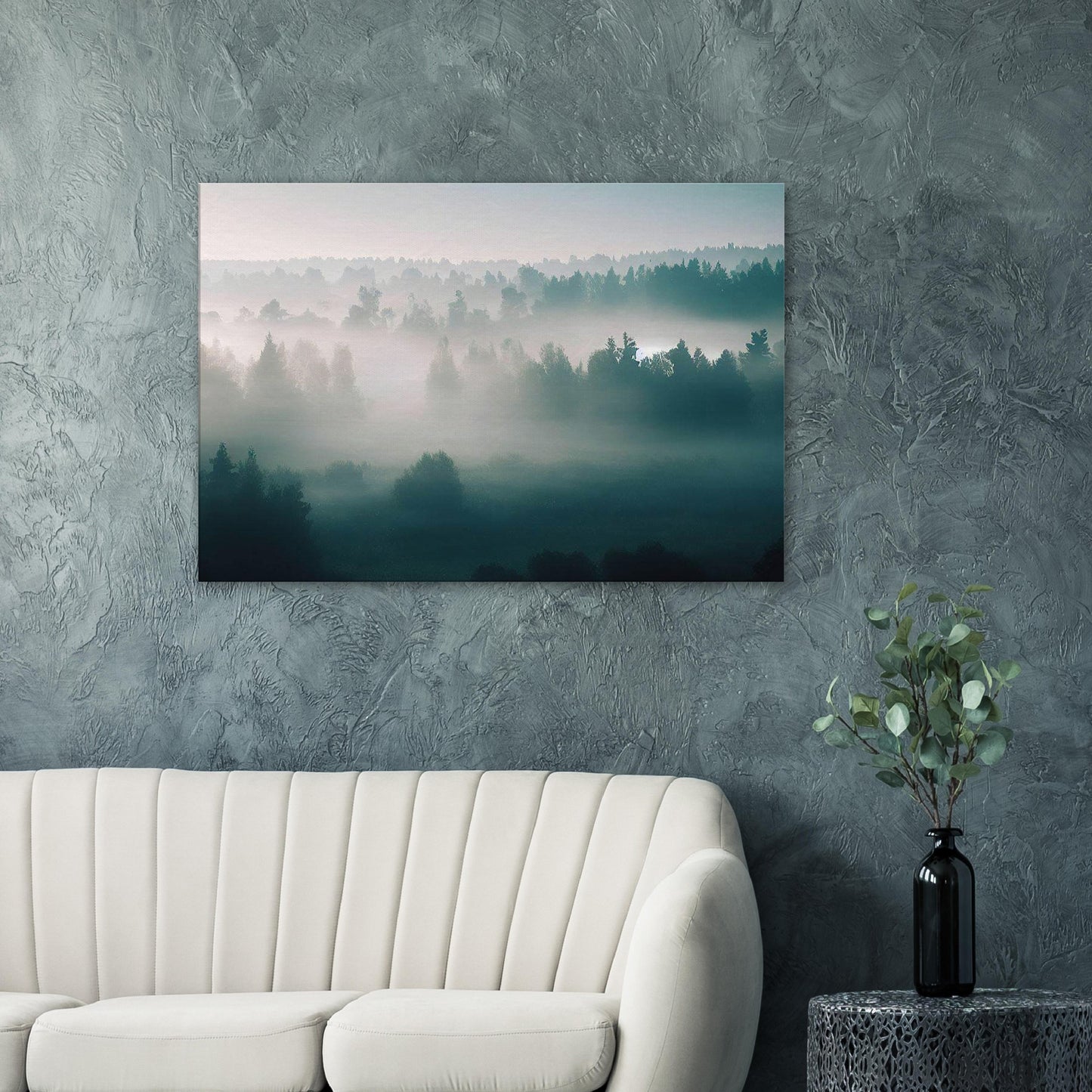 Mystical Foggy Forest Wall Art