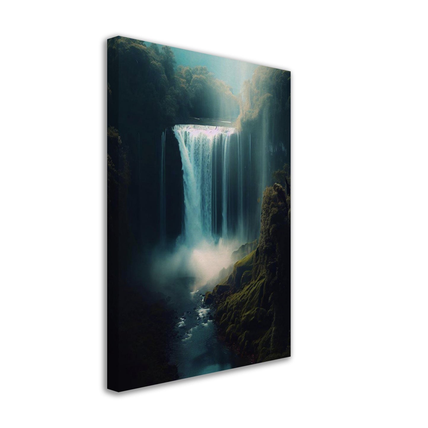 Enchanting Forest Waterfall Wall Art