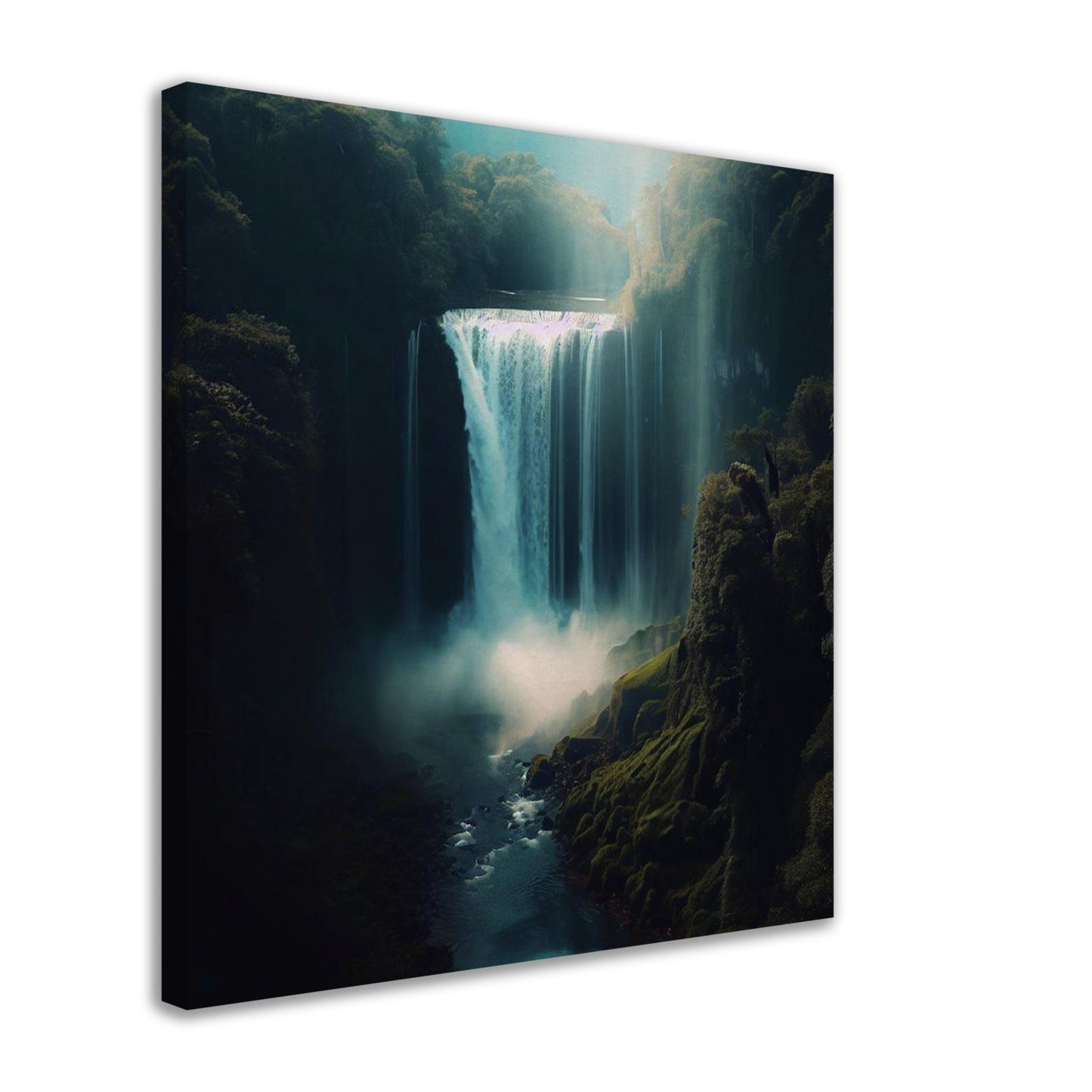 Enchanting Forest Waterfall Wall Art